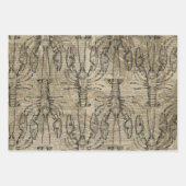 Feuille De Papier Cadeau Antique Vintage Nautique (Devant)