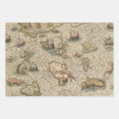 Feuille De Papier Cadeau Antique Vintage Nautique (Devant 3)