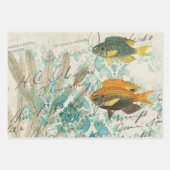 Feuille De Papier Cadeau Antique Vintage Nautique (Devant)