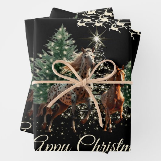 Feuille De Papier Cadeau Appaloosa Christmas (En situation)