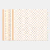 Feuille De Papier Cadeau Apricot Palestinien Keffiyeh Design Motif (Devant)