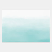 Feuille De Papier Cadeau Aqua Aquarelle Ombre (Devant)