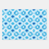 Feuille De Papier Cadeau Aqua Blue White Tie Dye (Devant 2)