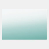 Feuille De Papier Cadeau Aqua Mint Black Zebra Print Ombre (Devant 2)