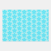 Feuille De Papier Cadeau Aqua Snowflakes mignon (Devant 2)