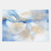 Feuille De Papier Cadeau Aquarelle Abstraite et or (Devant 2)