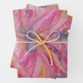 Feuille De Papier Cadeau Aquarelle Abstraite rose chic (En situation)