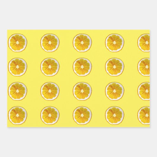 Feuille De Papier Cadeau Aquarelle agrumes (Devant)