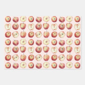 Feuille De Papier Cadeau Aquarelle aux fruits de pomme (Devant 3)