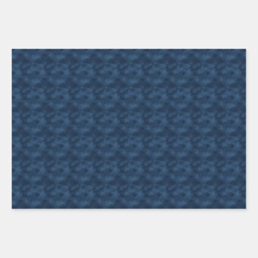 Feuille De Papier Cadeau Aquarelle Bleu Abstrait (Devant)