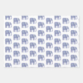 Feuille De Papier Cadeau Aquarelle bleu éléphant (Devant 2)