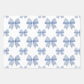 Feuille De Papier Cadeau Aquarelle bleu En vichy fond (Devant)