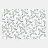 Feuille De Papier Cadeau Aquarelle bleu foncé (Devant 3)