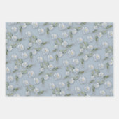 Feuille De Papier Cadeau Aquarelle bleu foncé (Devant)