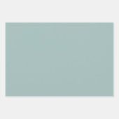 Feuille De Papier Cadeau Aquarelle bleu vert Botanique (Devant 2)