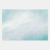 Feuille De Papier Cadeau Aquarelle bleue (Devant 3)