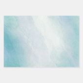 Feuille De Papier Cadeau Aquarelle bleue (Devant 2)
