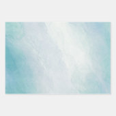 Feuille De Papier Cadeau Aquarelle bleue (Devant)