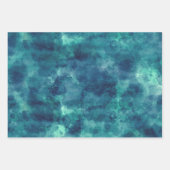 Feuille De Papier Cadeau Aquarelle bleue Abstraction (Devant)