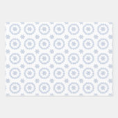 Feuille De Papier Cadeau Aquarelle Blue Designer Snowflon (Devant 3)