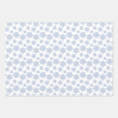 Feuille De Papier Cadeau Aquarelle Blue Designer Snowflon (Devant)