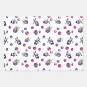 Feuille De Papier Cadeau Aquarelle Blueberry (Devant 3)