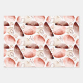 Feuille De Papier Cadeau Aquarelle Boho Abstraite (Devant 3)