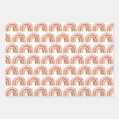 Feuille De Papier Cadeau Aquarelle Boho arc-en-ciel (Devant 2)