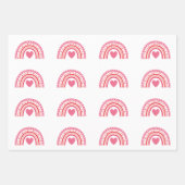 Feuille De Papier Cadeau Aquarelle Boho arc-en-ciel et soleil (Devant)