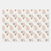 Feuille De Papier Cadeau Aquarelle Boho motif floral (Devant)