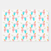 Feuille De Papier Cadeau Aquarelle Boissons Martini, Cocktails, Mélangez Le (Devant)