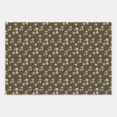 Feuille De Papier Cadeau Aquarelle botanique d'hiver rose pâle (Devant 3)