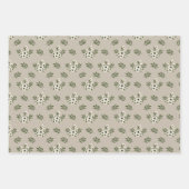 Feuille De Papier Cadeau Aquarelle botanique d'hiver rose pâle (Devant 2)