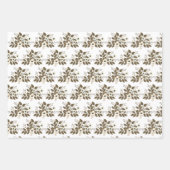 Feuille De Papier Cadeau Aquarelle botanique d'hiver rose pâle (Devant)