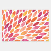 Feuille De Papier Cadeau Aquarelle brosse a éclaté jaune et orange (Devant)