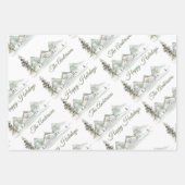 Feuille De Papier Cadeau Aquarelle Cabine de vacances Plaid (Devant)