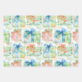 Feuille De Papier Cadeau Aquarelle Cadeaux d'anniversaire (Devant 2)