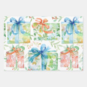 Feuille De Papier Cadeau Aquarelle Cadeaux d'anniversaire (Devant)