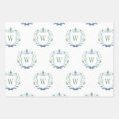 Feuille De Papier Cadeau Aquarelle Chinoiserie Ginger Jars Crest (Devant)