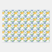 Feuille De Papier Cadeau Aquarelle Chinoiserie Mandarins & Hydrangeas (Devant 3)