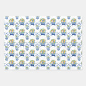 Feuille De Papier Cadeau Aquarelle Chinoiserie Mandarins & Hydrangeas (Devant 2)