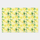 Feuille De Papier Cadeau Aquarelle Citron  (Devant 2)