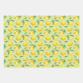 Feuille De Papier Cadeau Aquarelle Citron  (Devant)
