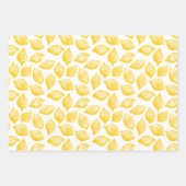 Feuille De Papier Cadeau Aquarelle Citron Motif (Devant 2)