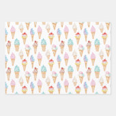 Feuille De Papier Cadeau Aquarelle cônes de glace (Devant)