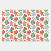 Feuille De Papier Cadeau Aquarelle Cookies de Noël (Devant 3)