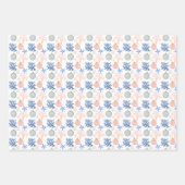 Feuille De Papier Cadeau Aquarelle Côtière Mer Jardin de Noël (Devant 2)