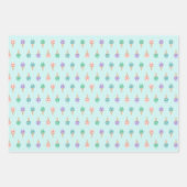 Feuille De Papier Cadeau Aquarelle crème glacée sur turquoise Fun Summer (Devant 2)