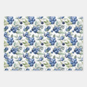 Feuille De Papier Cadeau Aquarelle de bleuets mignons (Devant 3)