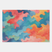 Feuille De Papier Cadeau aquarelle de camouflage (Devant 2)